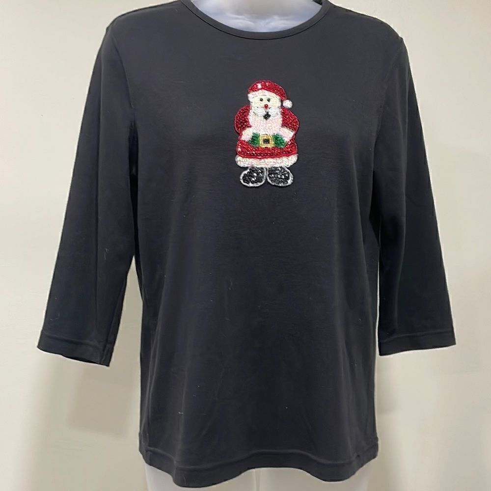 CB Casual Christmas Santa blouse. Size S. 4/6